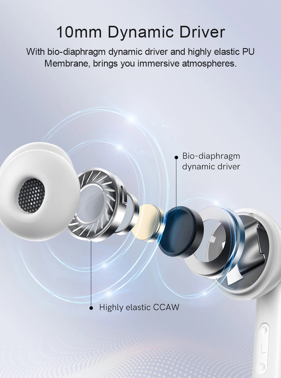 QCY T13 ANC Wireless Earphones Bluetooth 5.3 TWS ANC Noise Cancellation Headphone 4 Mics ENC Headset In-Ear Handfree Earbuds
