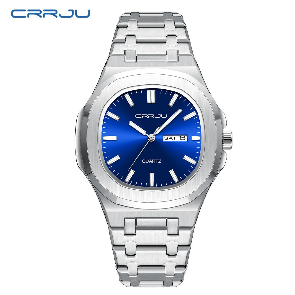 Watches for Men Analog Quartz Men's Wristwatch Luxury Casual Business Men's Watch Waterproof Stainless Steel Gift for Him