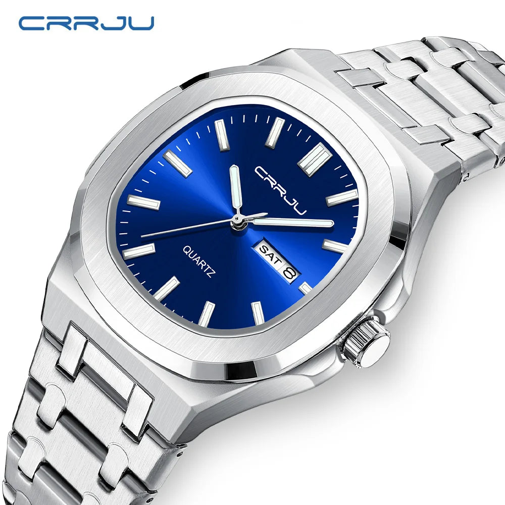 Watches for Men Analog Quartz Men's Wristwatch Luxury Casual Business Men's Watch Waterproof Stainless Steel Gift for Him