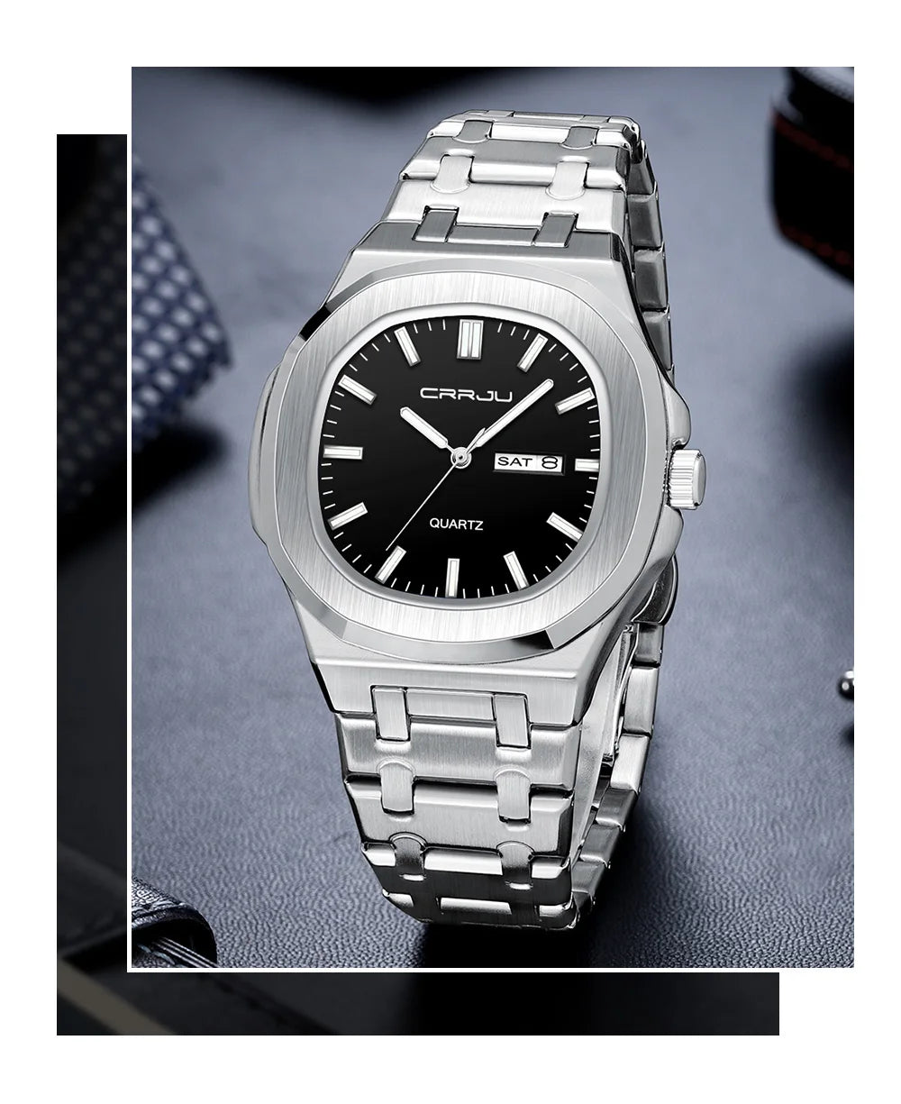 Watches for Men Analog Quartz Men's Wristwatch Luxury Casual Business Men's Watch Waterproof Stainless Steel Gift for Him