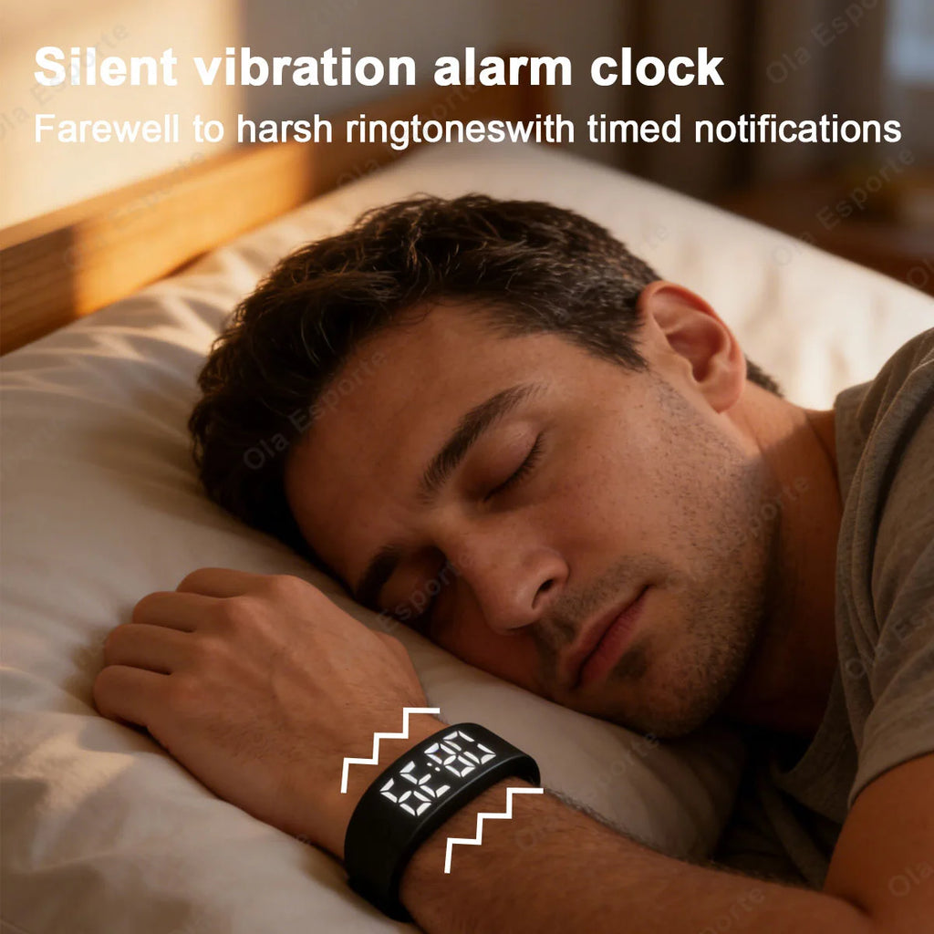 Smart Bracelet LED Digital Waterproof Smart Clock Smartband Running Pedometer Monitor Smart Band Vibration Alarm Reminder HT30
