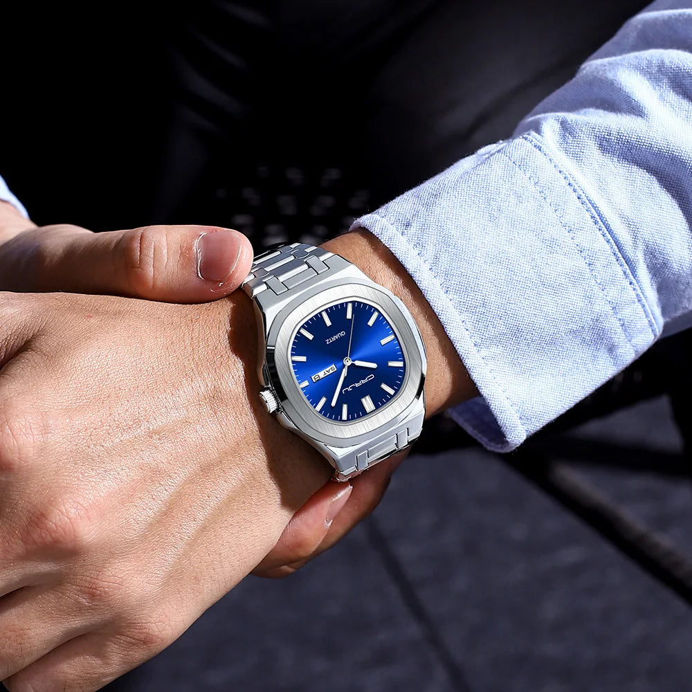 Watches for Men Analog Quartz Men's Wristwatch Luxury Casual Business Men's Watch Waterproof Stainless Steel Gift for Him