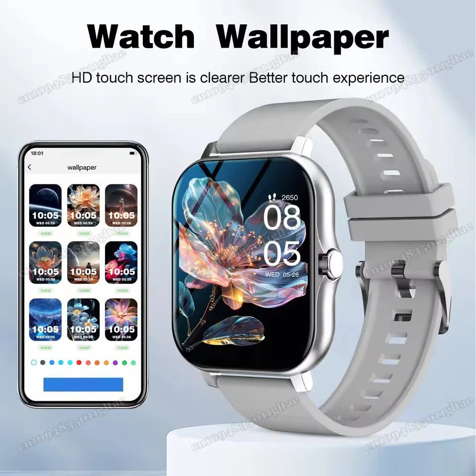 Smart Watch For Android IOS Watches 2.01inch HD Display Bluetooth Call Message Alert Music Sports Mode Smartwatch Men Women HT30