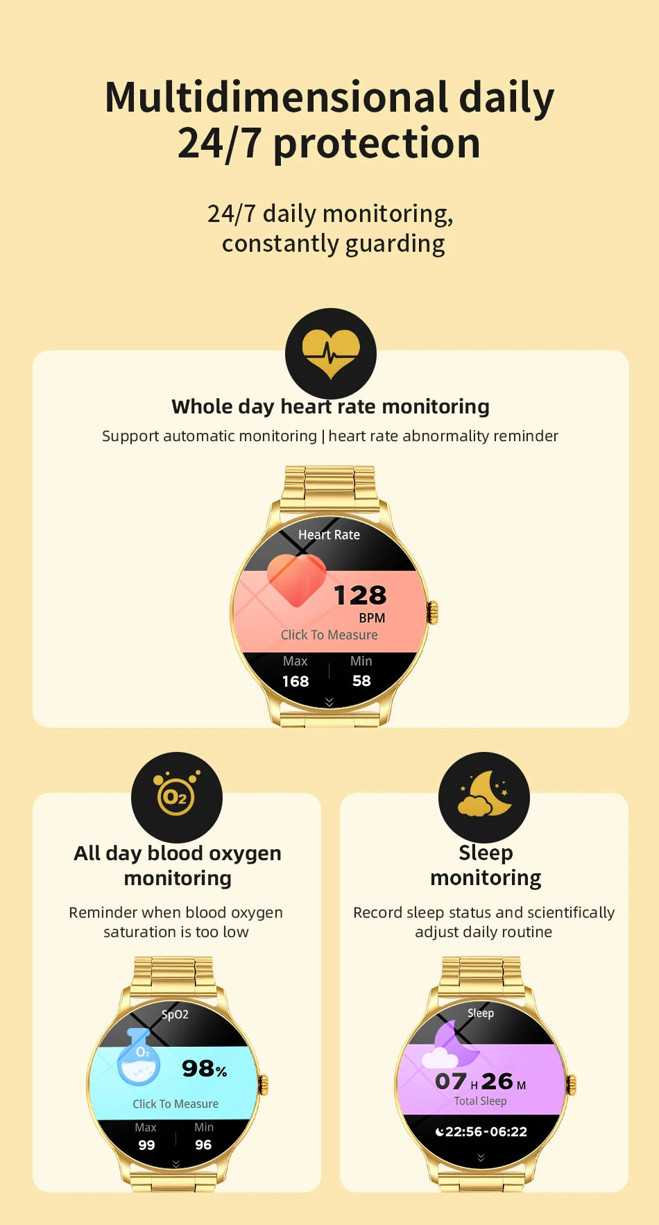 2026 Smart Watch For Men Bluetooth Call Heart Rate Health Monitoring Sports Fitness Watch IP68 Water Insistant Smartwatch Men