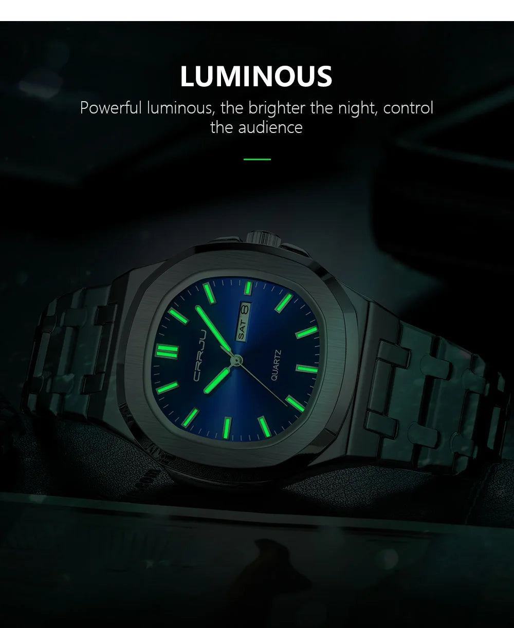 Watches for Men Analog Quartz Men's Wristwatch Luxury Casual Business Men's Watch Waterproof Stainless Steel Gift for Him