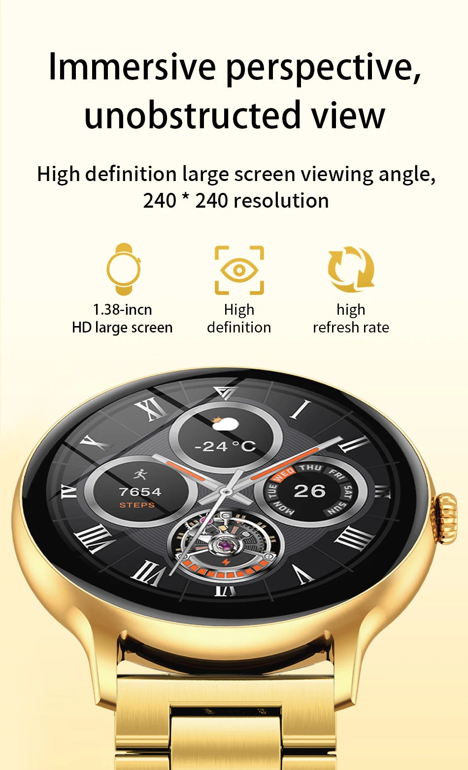 2026 Smart Watch For Men Bluetooth Call Heart Rate Health Monitoring Sports Fitness Watch IP68 Water Insistant Smartwatch Men