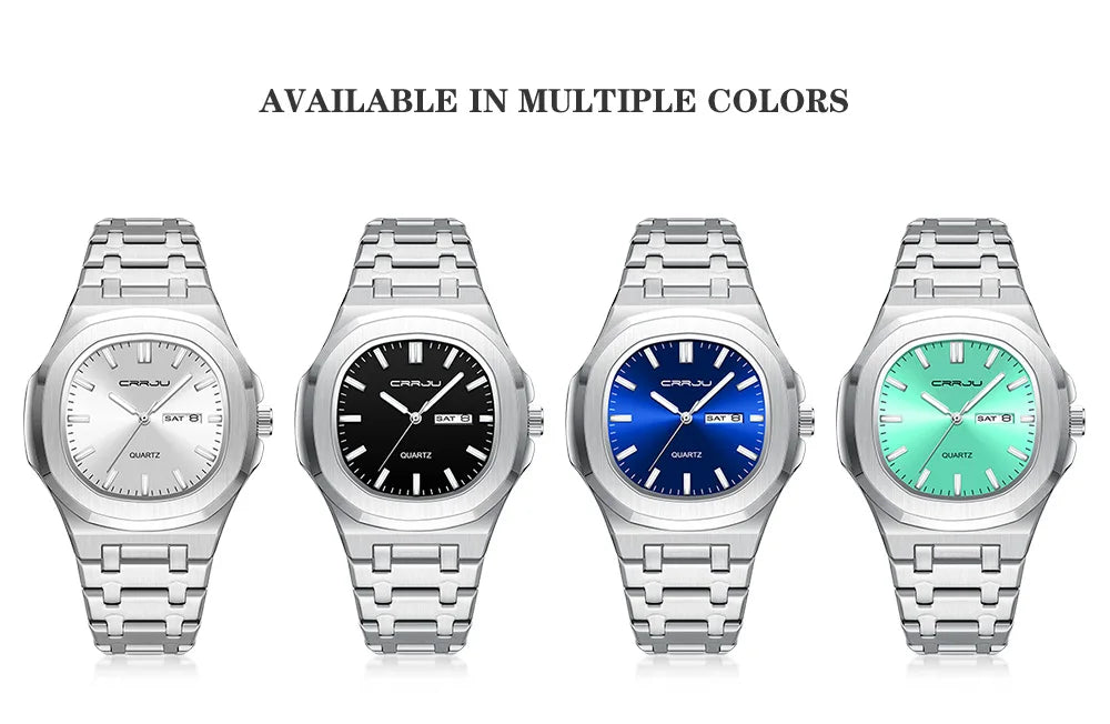 Watches for Men Analog Quartz Men's Wristwatch Luxury Casual Business Men's Watch Waterproof Stainless Steel Gift for Him
