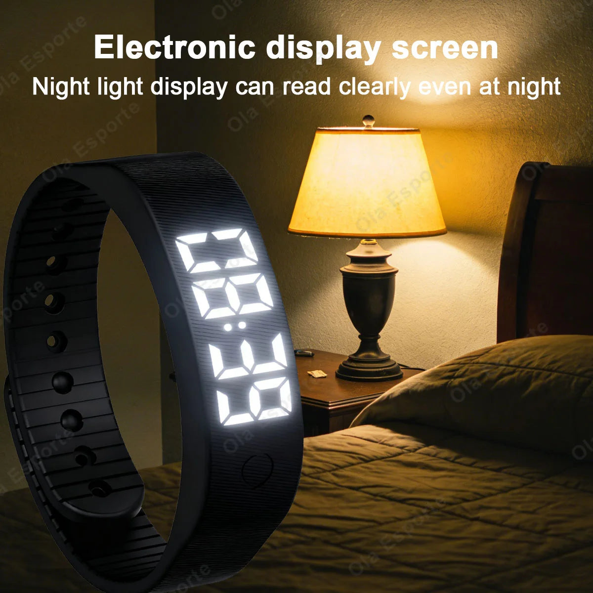Smart Bracelet LED Digital Waterproof Smart Clock Smartband Running Pedometer Monitor Smart Band Vibration Alarm Reminder HT30