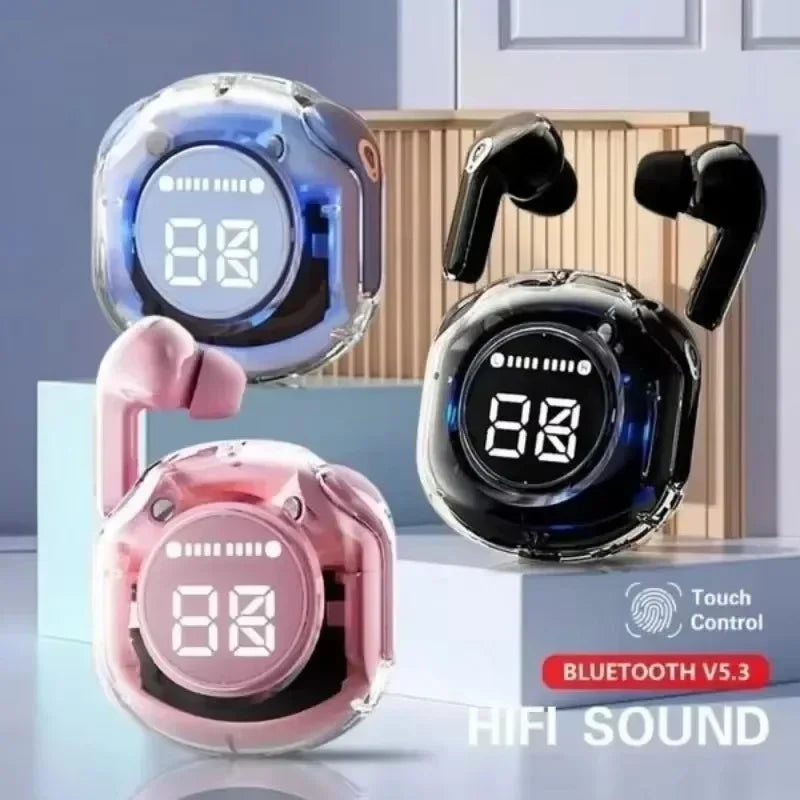 TWS Earphones Wireless Bluetooth 5.3 Headphones HD Microphone Call Noise Reduction Earbuds HiFi Stereo Touch Control Headsets