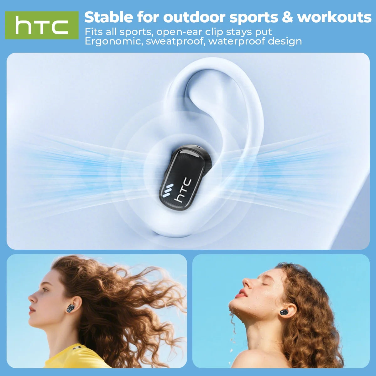 Wireless Earbuds NE16 Bluetooth 6.0 Deep Bass HiFi Stereo ENC Noise Cancelling Mic in-Ear Headphones for Sports Running