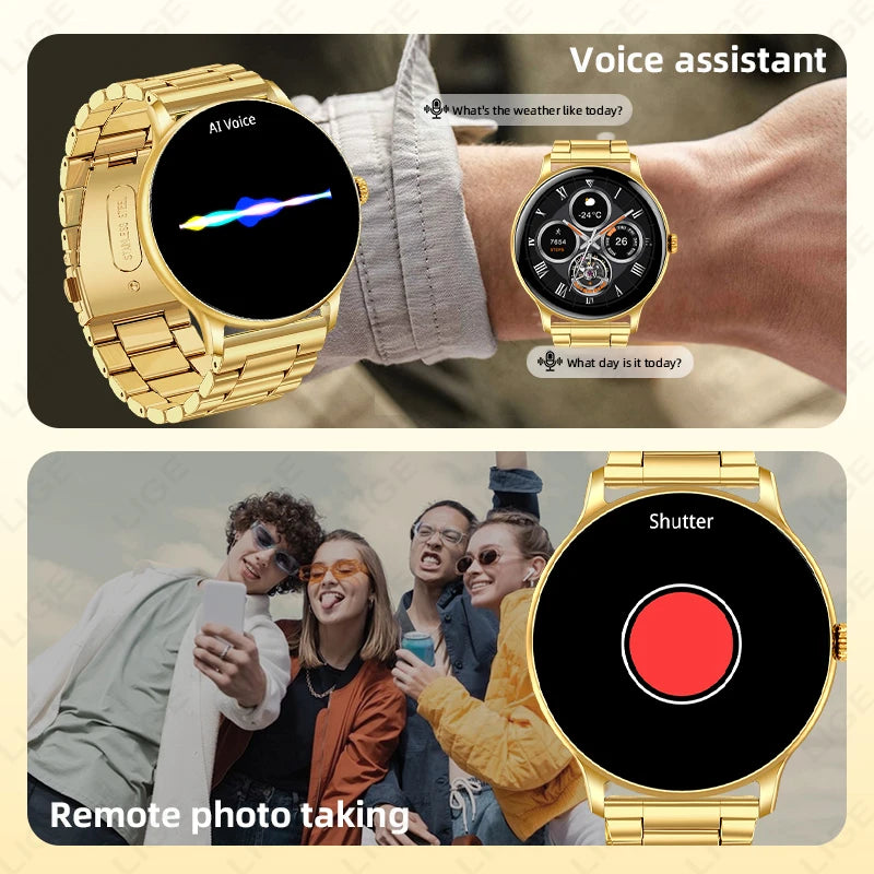 2026 Smart Watch For Men Bluetooth Call Heart Rate Health Monitoring Sports Fitness Watch IP68 Water Insistant Smartwatch Men