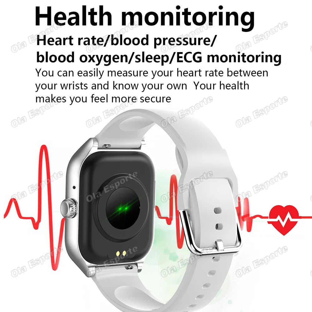 2026 New Smart Watch For Android IOS 2.01Inch Color Screen Bluetooth Call Blood Oxygen/Pressure Monitoring Smart Watch Women Men