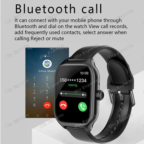 2026 New Smart Watch For Android IOS 2.01Inch Color Screen Bluetooth Call Blood Oxygen/Pressure Monitoring Smart Watch Women Men