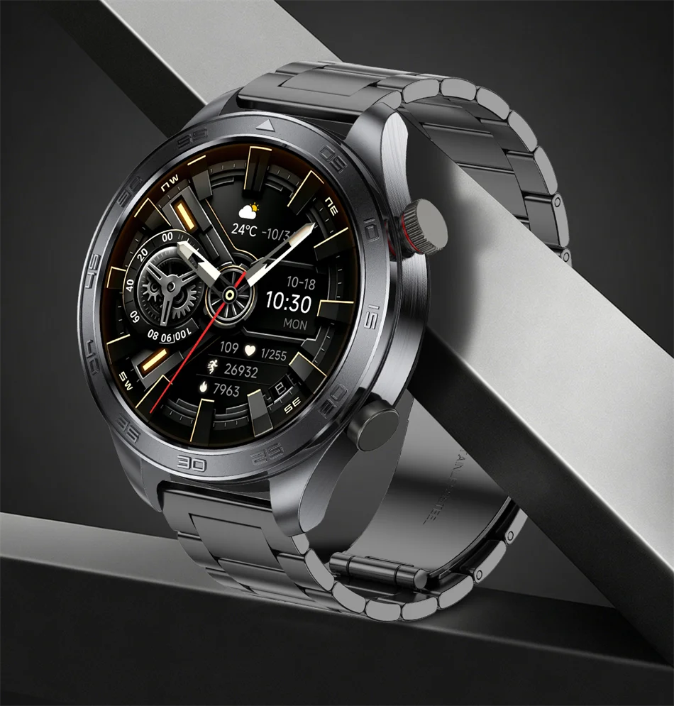 New GPS Track Smart Watch Men AMOLED Screen Outdoor Sports Fitness Heart Rate Compass IP68 Waterproof Bluetooth Call Smart Watch
