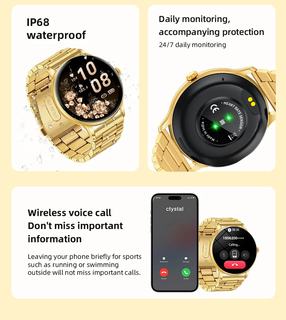 2026 Smart Watch For Men Bluetooth Call Heart Rate Health Monitoring Sports Fitness Watch IP68 Water Insistant Smartwatch Men