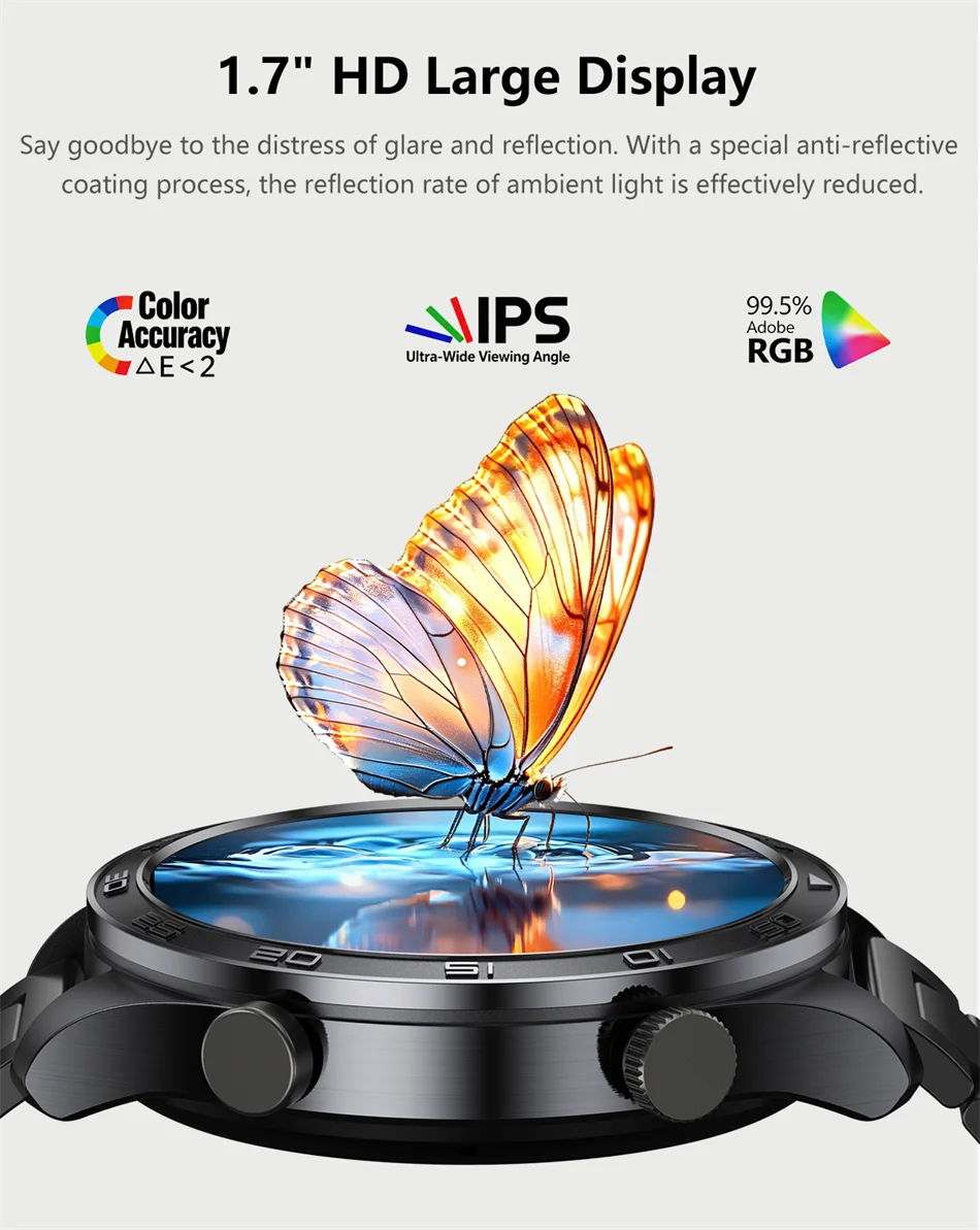 New GPS Track Smart Watch Men AMOLED Screen Outdoor Sports Fitness Heart Rate Compass IP68 Waterproof Bluetooth Call Smart Watch