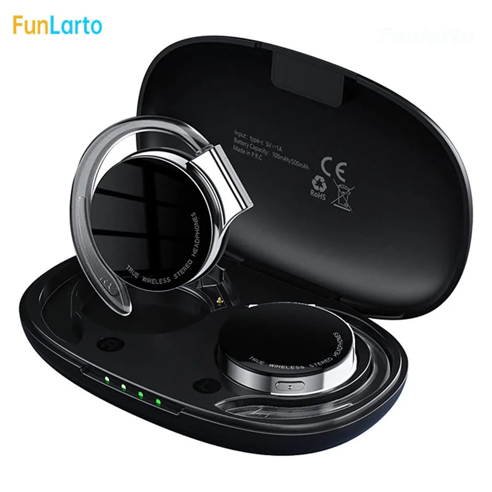 TWS Wireless Headphones Not in-Ear Bluetooth Earphones Night Running Lights Headsets Reduce Noise HD CallS Earbuds Life With MIC