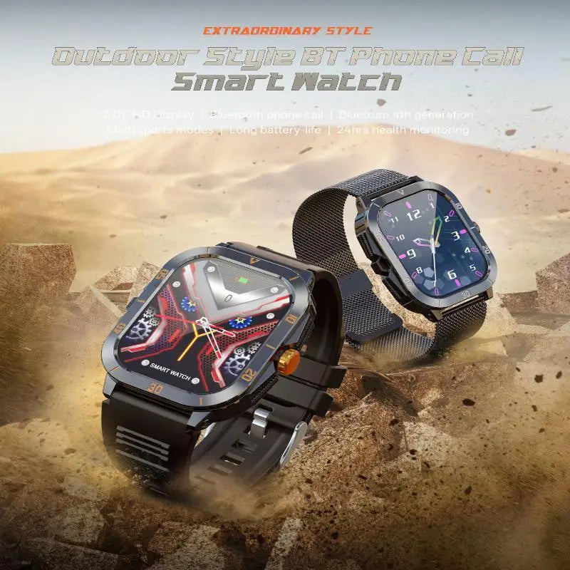 Men Sports Smart Watch 2.19'' Screen Blood Oxygen Bluetooth Talking Watch Multi Sports Modes IP67 Waterproof Outdoor Smart Watch
