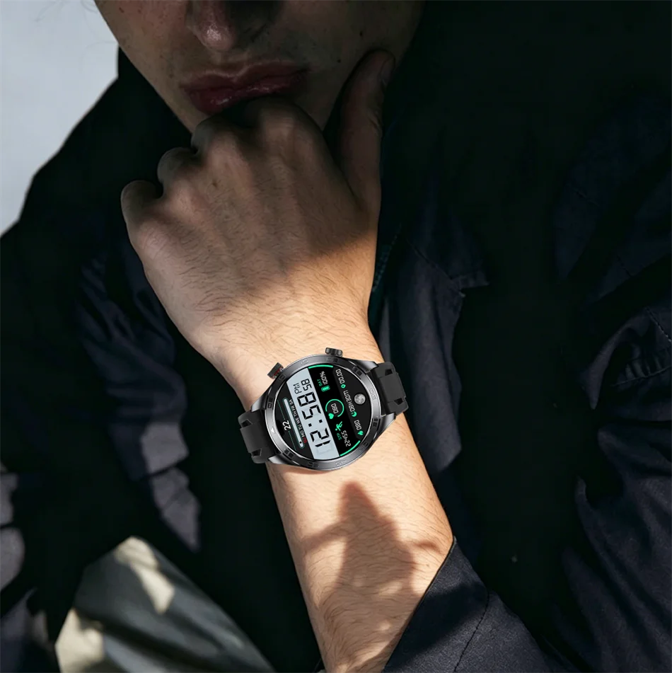 New GPS Track Smart Watch Men AMOLED Screen Outdoor Sports Fitness Heart Rate Compass IP68 Waterproof Bluetooth Call Smart Watch