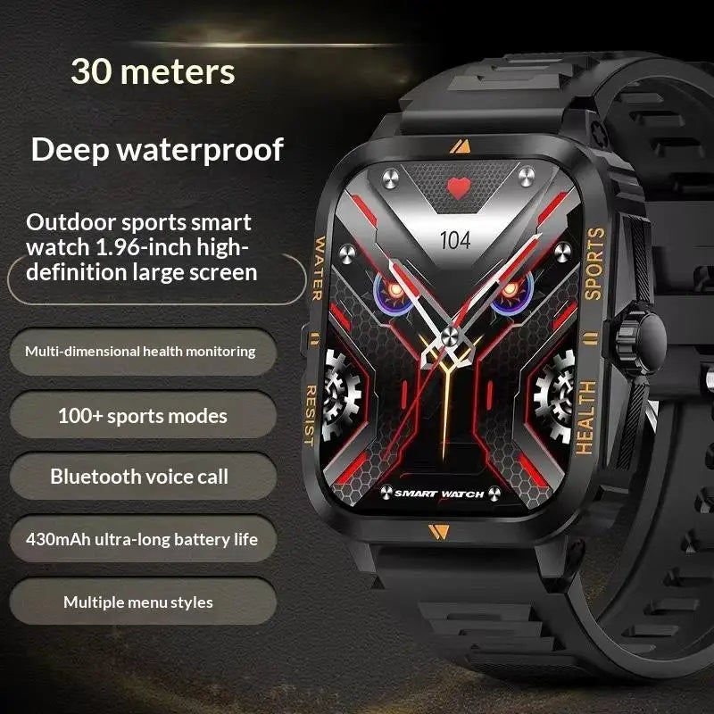 Men Sports Smart Watch 2.19'' Screen Blood Oxygen Bluetooth Talking Watch Multi Sports Modes IP67 Waterproof Outdoor Smart Watch