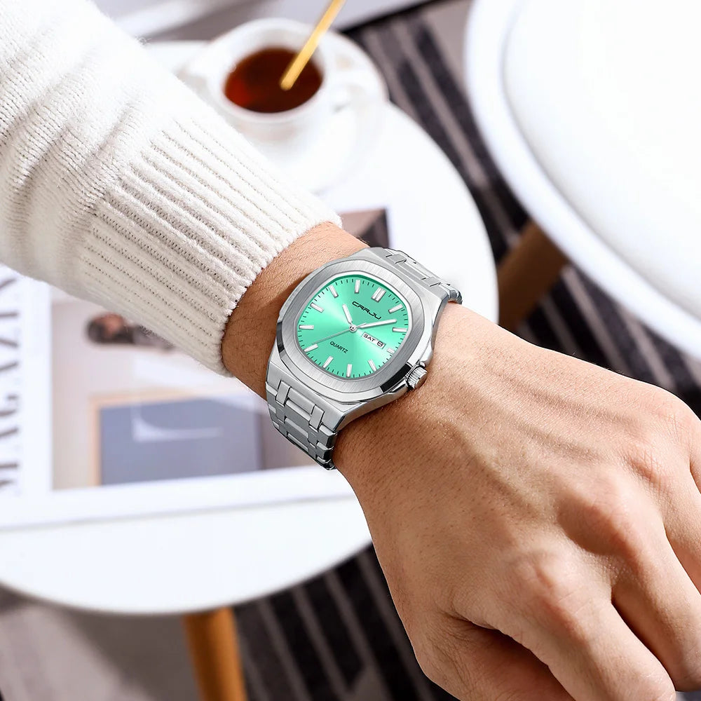 Watches for Men Analog Quartz Men's Wristwatch Luxury Casual Business Men's Watch Waterproof Stainless Steel Gift for Him