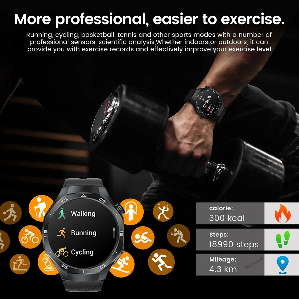 new smart watch  HD touch screen  smart notification 100+sports modes outdoor smartwatch 5ATM waterproof GPS track iPhone Ht22