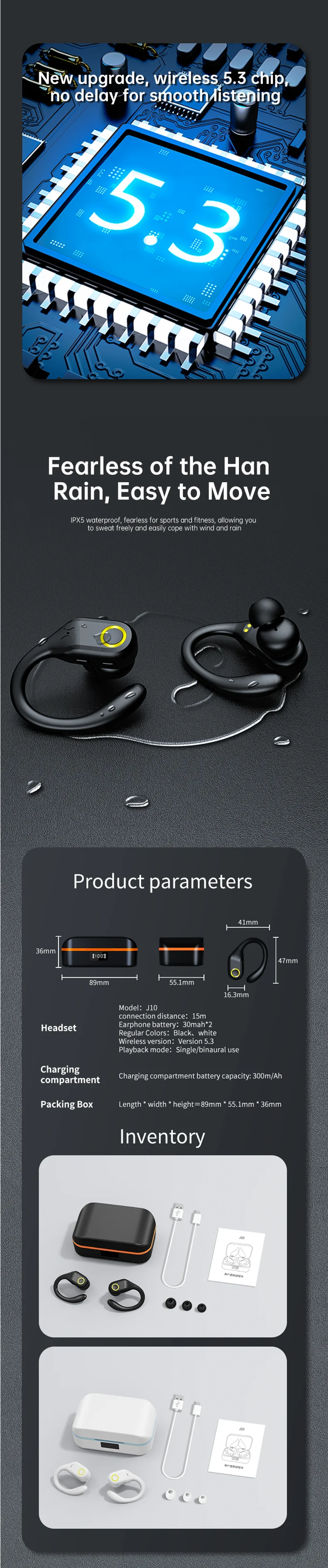 Newest ANC Wireless Earphones Bluetooth 5.3 TWS ANC Noise Cancellation Headphone Dual Mics ENC Headset Over Ear Handfree Earbuds