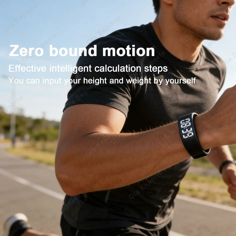 Smart Bracelet LED Digital Waterproof Smart Clock Smartband Running Pedometer Monitor Smart Band Vibration Alarm Reminder HT30