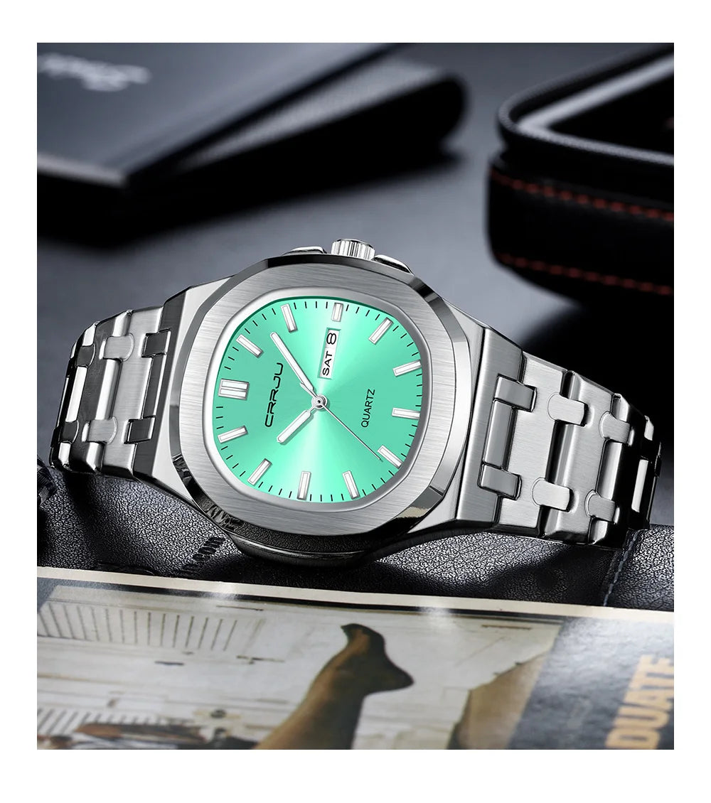 Watches for Men Analog Quartz Men's Wristwatch Luxury Casual Business Men's Watch Waterproof Stainless Steel Gift for Him