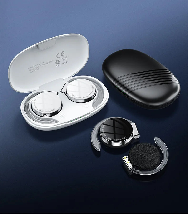TWS Wireless Headphones Not in-Ear Bluetooth Earphones Night Running Lights Headsets Reduce Noise HD CallS Earbuds Life With MIC